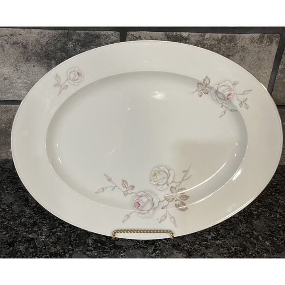 Johann Haviland Sweetheart Rose 15” Oval Serving Platter Bavaria Germany - Picture 2 of 4